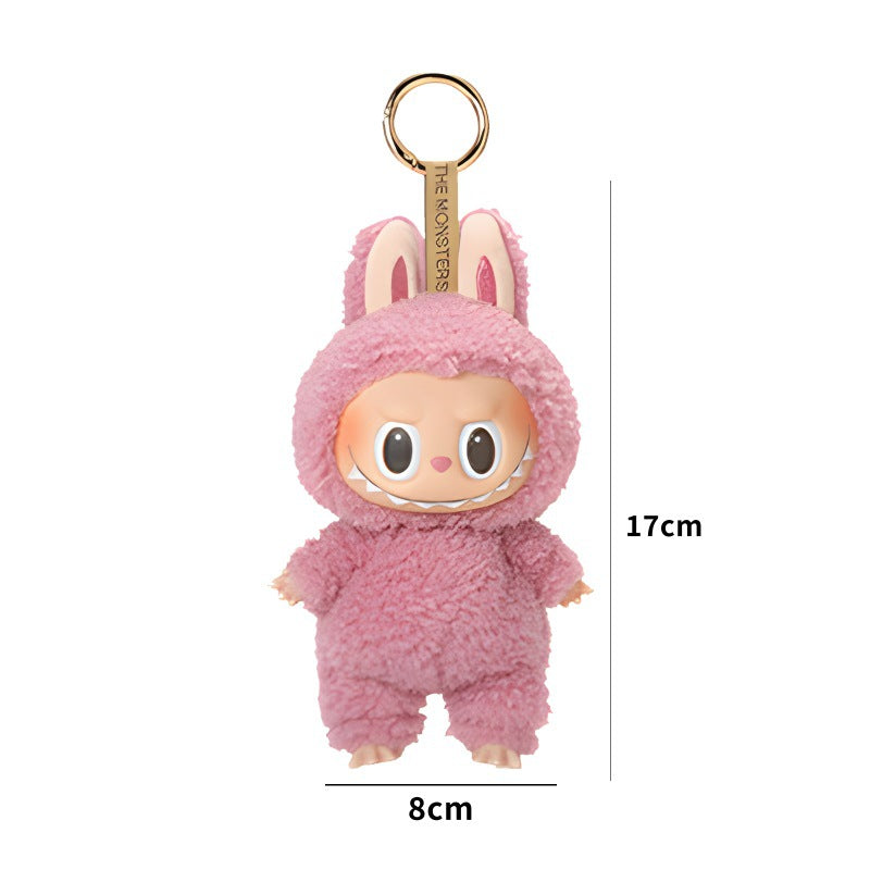 Bubble Mart LABUBU Macaron Vinyl Face Series Blind Box Handmade Plush Toy Keychain Pendant