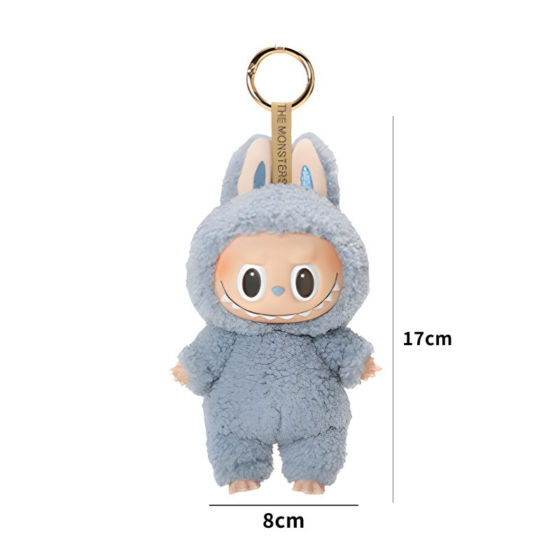 Bubble Mart LABUBU Macaron Vinyl Face Series Blind Box Handmade Plush Toy Keychain Pendant