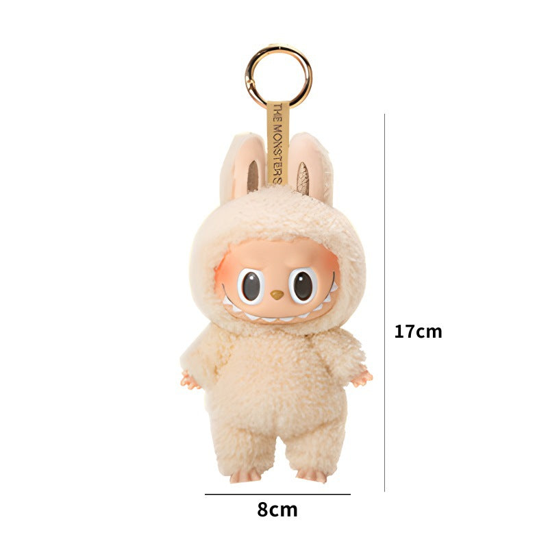 Bubble Mart LABUBU Macaron Vinyl Face Series Blind Box Handmade Plush Toy Keychain Pendant