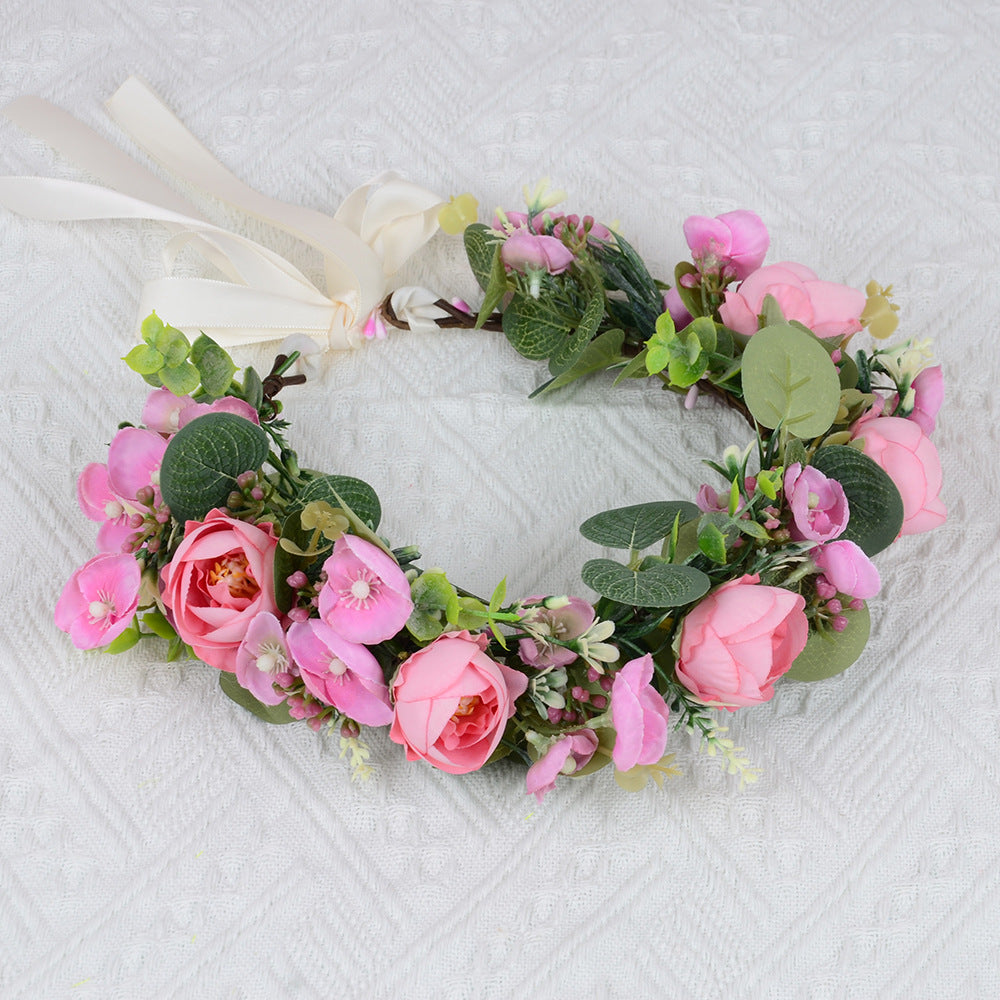 European and American style brides, sweet flower garlands, hair accessories, photography, photography, travel, hairbands, super fairy wedding dresses, dress accessories