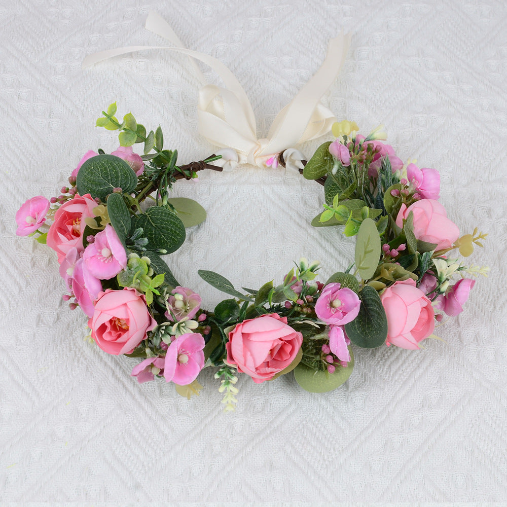 European and American style brides, sweet flower garlands, hair accessories, photography, photography, travel, hairbands, super fairy wedding dresses, dress accessories