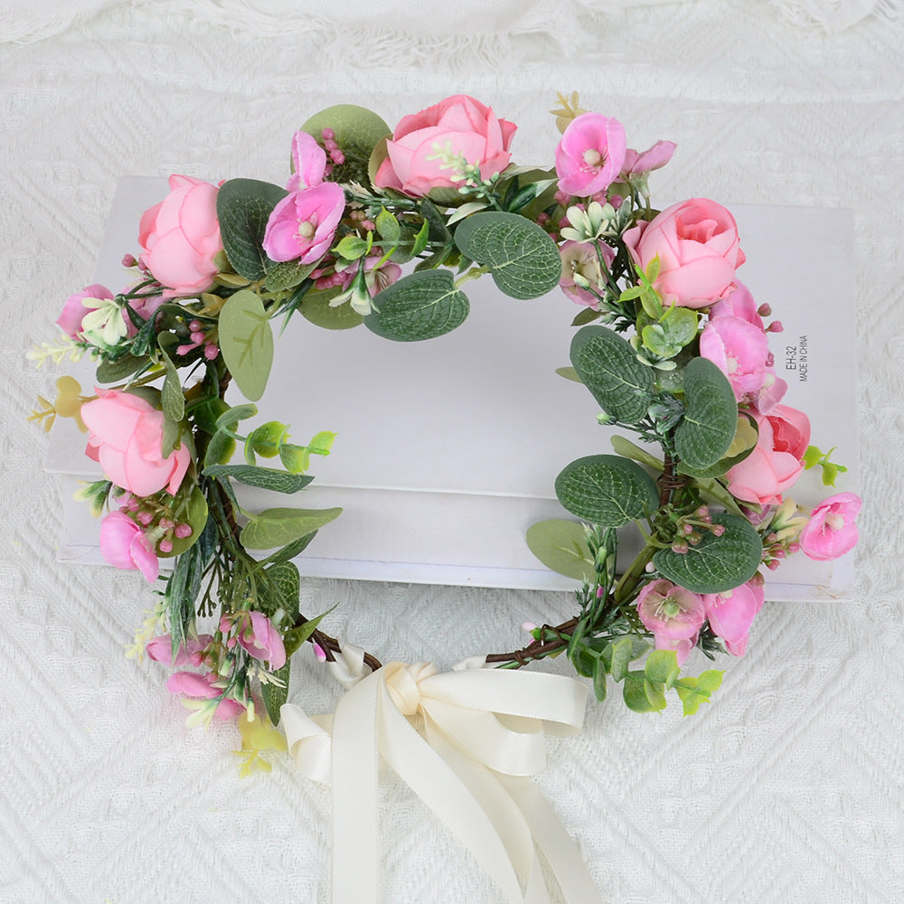 European and American style brides, sweet flower garlands, hair accessories, photography, photography, travel, hairbands, super fairy wedding dresses, dress accessories