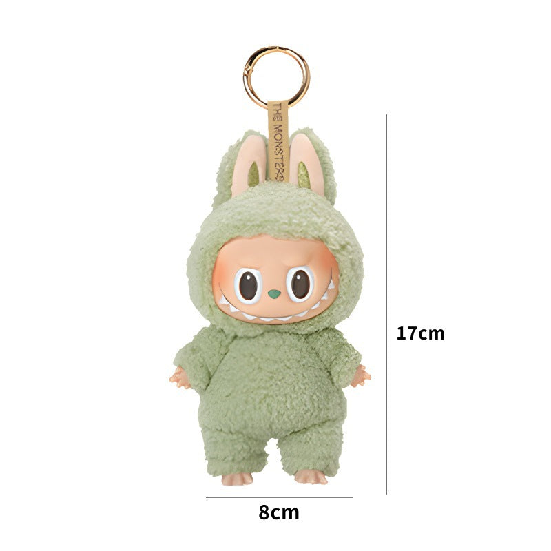 Bubble Mart LABUBU Macaron Vinyl Face Series Blind Box Handmade Plush Toy Keychain Pendant
