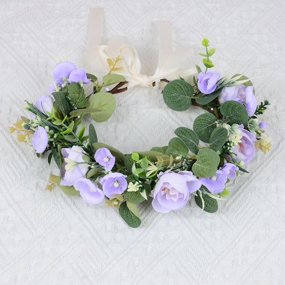 European and American style brides, sweet flower garlands, hair accessories, photography, photography, travel, hairbands, super fairy wedding dresses, dress accessories